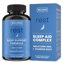 WellPath Rest Valerian Root Sleep Aid for Adults with Melatonin & L-Theanine 