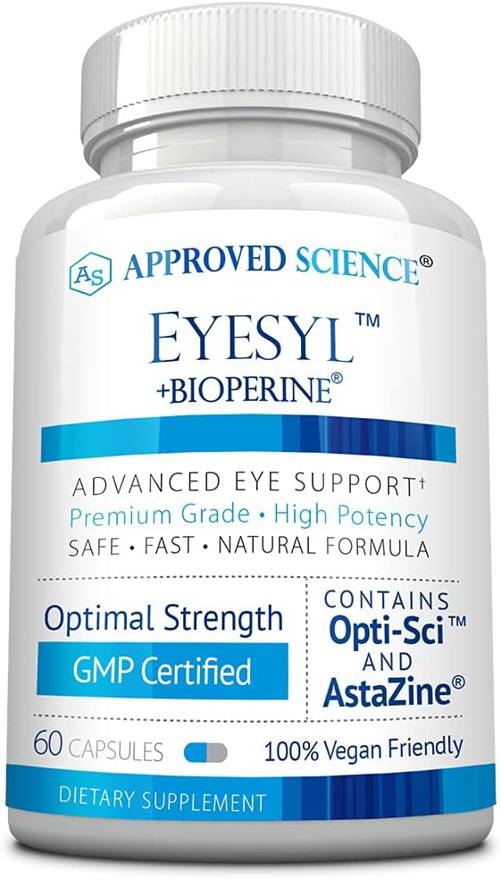 EyeSyl - Συμπλήρωμα υποστήριξης ματιών - Chromium Picolinate, Taurine, Lutein, Zeaxanthin, Bilberry, BioPerine - 1 μήνας προσφοράς - 60 κάψουλες - Κατασκευασμένο στις ΗΠΑ