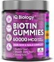 Biotin Gummies for Hair, Skin and Nails - Βιταμίνες για την ανάπτυξη των μαλλιών για γυναίκες & άνδρες - Συμπλήρωμα Gummy Απώλεια μαλλιών με επιπλέον δύναμη Biotin (Vitamin B7), Κολλαγόνο, Κερατίνη & DHT Blocker, 60 Μασώμενες αρκούδες
