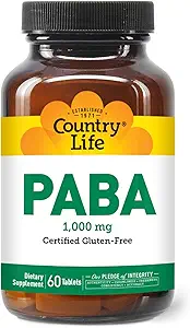 Country Life, Paba 1000Mg, 60 Count
