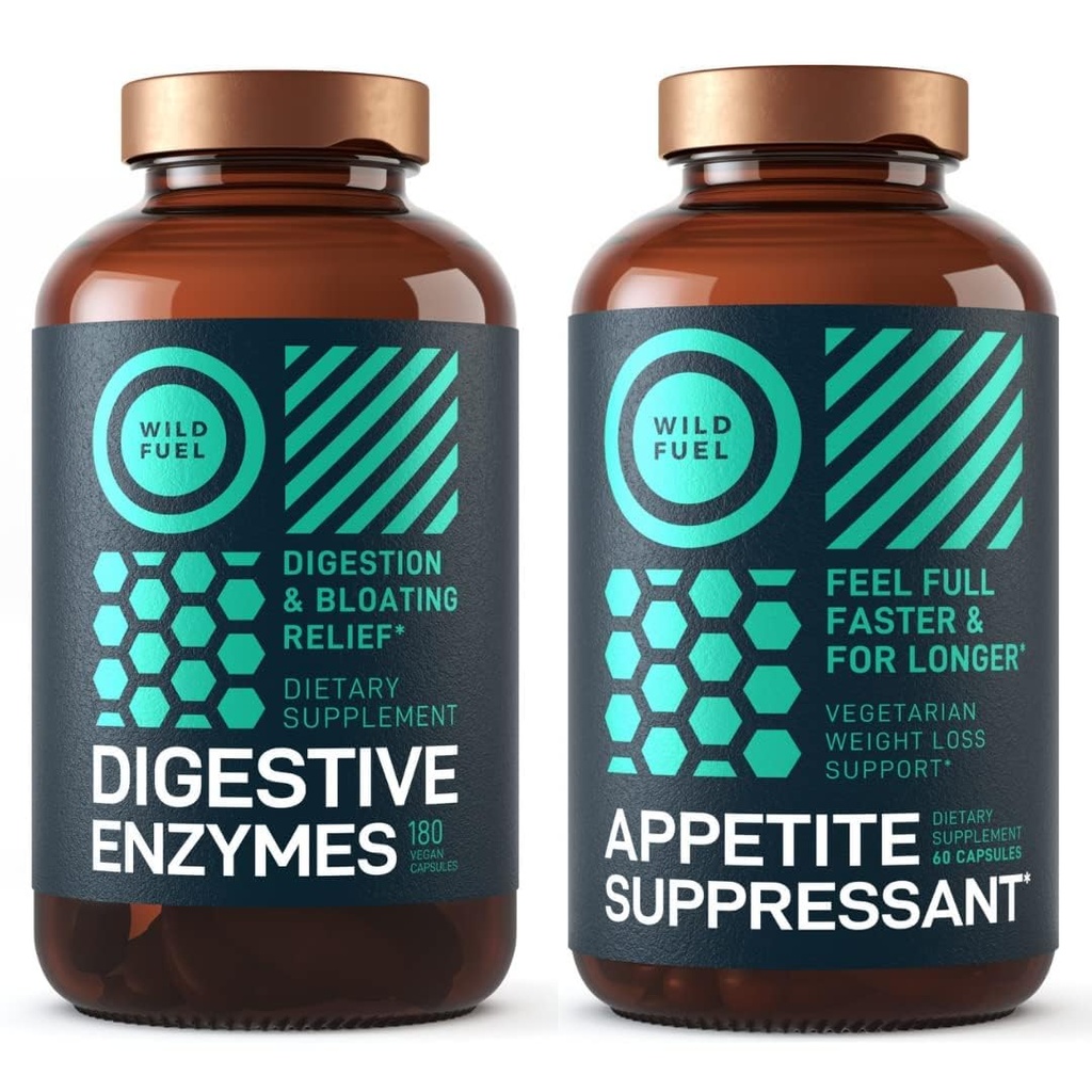 WILD FUEL Digestive Enzyme and Appetite Suppressant Diet Support Bundle