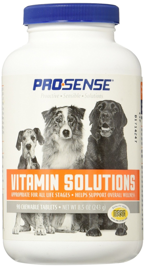 ProSense Vitamin Solutions 90 Count, Μασώμενα δισκία για σκύλους, βοηθά στην υποστήριξη της γενικής ευεξίας (P-87039)
