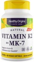 Υγιής προέλευσης Βιταμίνη K2 100 mcg (MK-7, μη ΓΤΟ, χωρίς γλουτένη, καρδιοβασκακτική υποστήριξη, υποστήριξη οστών), 60 ζελέ λαχανικών