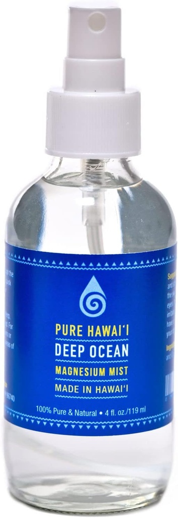 Pure Hawaii Deep Ocean Magnesium Mist Spray 100% Pure & Natural 4oz. Φιάλη – Χλωριούχο μαγνήσιο – Κατασκευασμένο στη Χαβάη