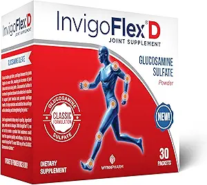 INVIGOFLEX® D - 1500mg γλυκοσαμίνης Sulfate Powder (Classic Formulation) - Premium Joint Supplement για τα γόνατα, τα χέρια, την πλάτη και τα πακέτα υποστήριξης ισχίου 