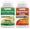 Best Naturals Ashwagandha εκχύλισμα 500 Mg & οξείδιο του μαγνησίου 500 mg