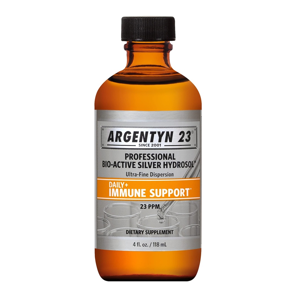 Argentyn 23 Professional Immune Support - Κολλοειδής Ασημένιος, Bio-Active Silver Hydrosol, 23 ppm, Liquid Twist Top, 4 Fl Oz (118 mL)