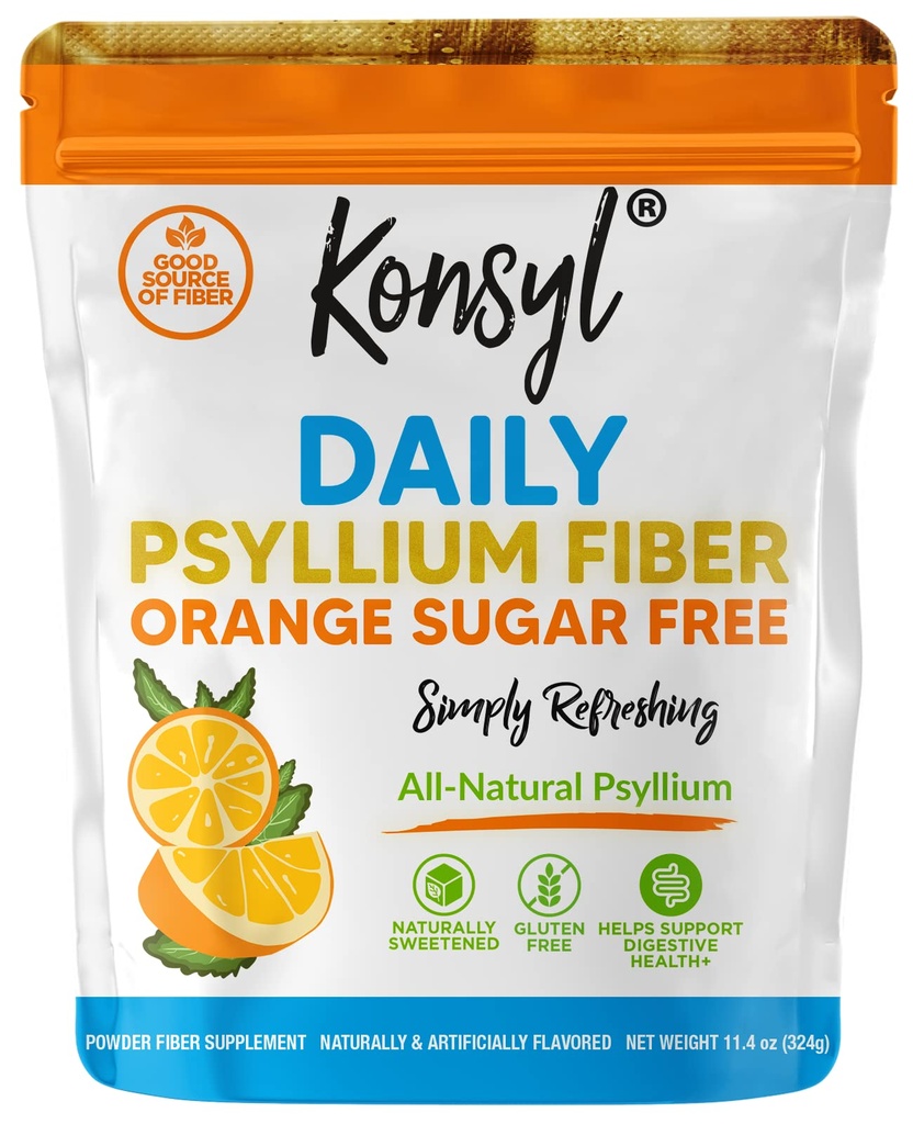 Konsyl Daily Psyllium Fiber Orange Sugar Free