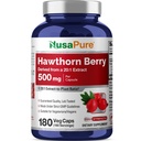 NusaPure Hawthorn Berry, 500mg, 180 Veg Capsules (Vegan, Non-GMO)