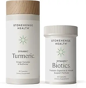 Stonehenge Health Dynamical Turmeric, Dynamic Biotics Probiotic: Joints and Digestion Support Bundle