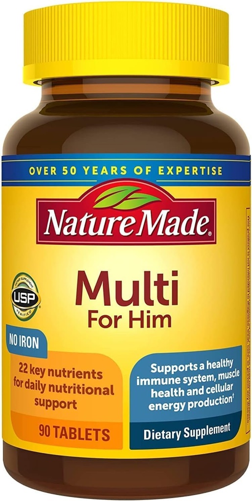 Nature Made Multi for Him 90 tablets (πακέτο των 4)
