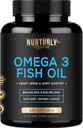 Omega 3 Fish Oil 2000mg, 800mg EPA και 600mg DHA - Enteric Coated and Burpless - Υποστηρίζει τον εγκέφαλο, και την καρδιά - Burpless, μη GMO, 3ο μέρος εργαστήριο δοκιμαστεί και NSF Certified - 120 Softgels