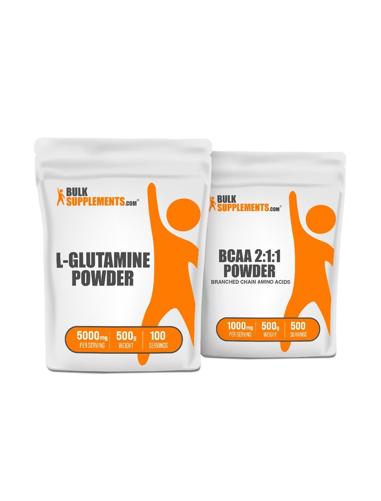 Συμπληρώματα L-Γλουταμίνη 500g + BCAA 2:1:1 500g Bundle