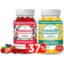 Lunakai Prenatal and Vitamin D3 Gummies Bundle - Pregnancy Multivitamin Gummy with Iron & Folic Acid - Immunity, Bone and Mood Support Supplement for Adults