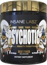 Insane Labz Psychotic Gold, Υψηλής διεγερτικής πριν από την προπόνηση σκόνη, Extreme Lasting Energy Focus, Αντλίες και αντοχή με Beta Alanine, DMAE Bitartrate, NO Booster (35 εξυπηρετούν, Blue Punch)