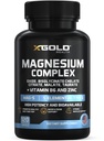 Magnesium Complex 5-in-1 with Zinc & Vitamin B6 – High Absorption Formula for Sleep, Muscle Recovery & Energy – Glycinate, Citrate, Malate, Taurate & Oxide – 500mg – X Gold Health