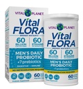 Vital Planet - Vital Flora Probiotics για τους άνδρες, 60 Billion CFU, 60 Diverse Strains, 7 Organic Prebiotics, Ανδρική Καθημερινή Ράφια Σταθερό Προβιοτικό για την Ανοσολογική Υποστήριξη, Αέριο Ανακούφιση, Digestive Health 60 Κάψουλες
