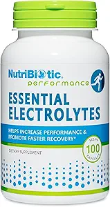 NutriBiotic Essential Electrolytes, 100 Ct Capsules | Supports Increased Performance & Faster Recovery | Pharmaceutical Grade Vitamin C with Electrolytes for Rehydration | Vegan, Gluten-Free & Non-GMO