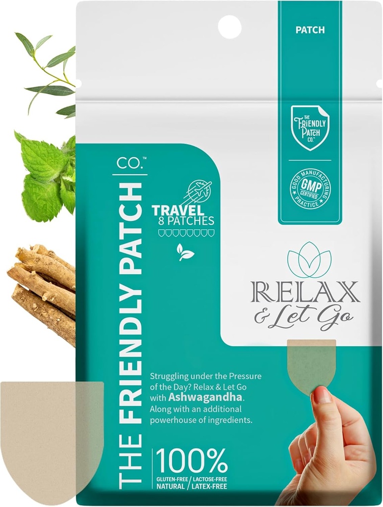 The Friendly Patch - Relax & Let Go with Ashwagandha, Gaba & Gotu Kola - Πρώην γνωστό ως Zen Patches 8 πακέτο