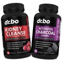 Kidney Cleanse Detox & Ενεργοποιημένος άνθρακας - Φυσικό εκχύλισμα Cranberry & Uva Ursi για την υποστήριξη των νεφρών, της ουροδόχου κύστης και των ουροφόρων οδών υγεία - Carcout carcoal χάπια για το στομαχικό αέριο και την αύξηση της υποστήριξης