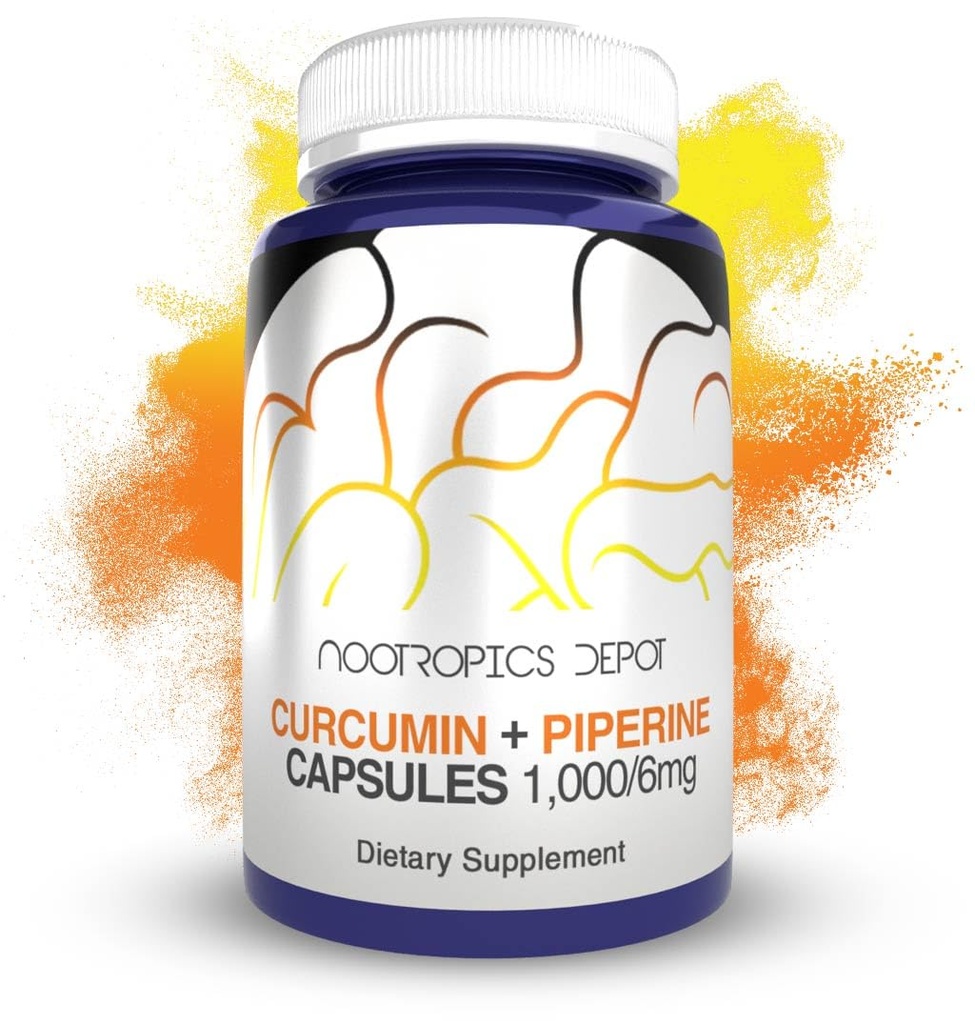 Nootropics Depot Κουρκουμίνη + Καψάκια Πιπερίνης 