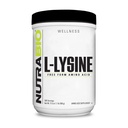 NutraBio L-Lysine Powder 500g – Απαραίτητο αμινοξύ για τον μεταβολισμό πρωτεϊνών, την υποστήριξη του κολλαγόνου, & την υγεία του ανοσοποιητικού – Καθαρή, χωρίς γεύση, μη ΓΤΟ, Vegan- 500 εξυπηρετεί