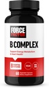 FORCE FACTOR Vitamin B Complex για την υποστήριξη της ενέργειας, ζωτικότητα, και την υγεία της καρδιάς, περιλαμβάνει βιταμίνη Β1, βιταμίνη Β2, βιταμίνη Β3, βιταμίνη Β6, βιταμίνη Β12, και More, Vegan, μη-ΓΤΟ, 60 κάψουλες λαχανικών
