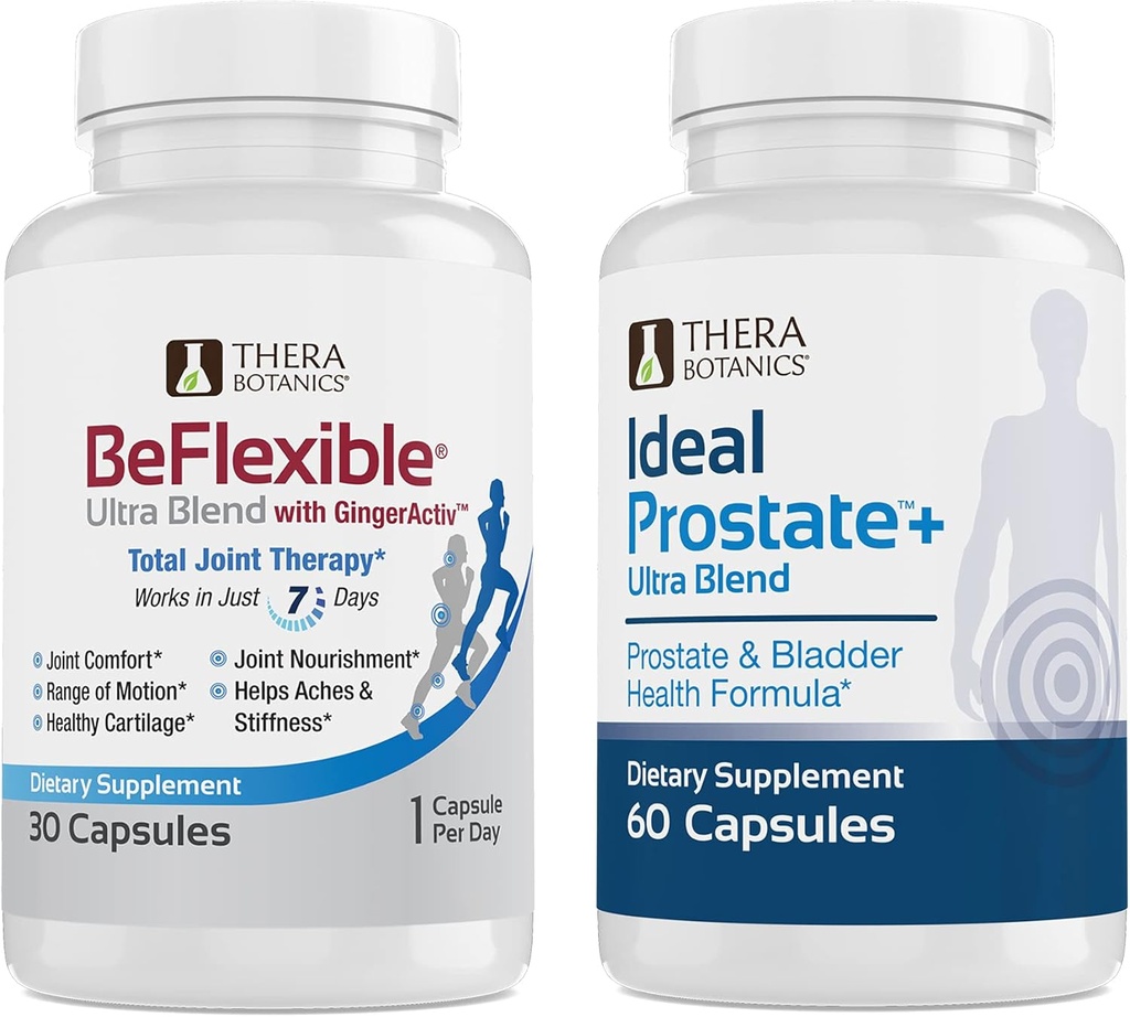 Therabotanics BeFlexible Ultra Joint Supplement Υποστήριξης και Ιδανικό Prostate Ultra Powerful Prostate Supplement for Men* Bundle