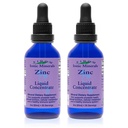 Eidon Ionic Minerals Liquid Zinc Concentrate - Ionic Zinc Sulfate Supfate Supps for Men, Women, & Kids, Support Immune System, Hair and Skin, Liver and Kidney Health - 2 oz, 2 Pack