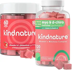 kindnature Myo-Inositol & Vitamin B1 Wellness Bundle - Hormonal Balance & Nervous System Support Gummies