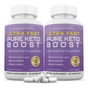 Justified Laboratories (2 Pack Ultra Fast Pure Keto Boost Pills 1275MG Νέα & Βελτιωμένη Φόρμουλα Περιέχει μηλίτη μηλίτη επιπλέον παρθένο ελαιόλαδο σκόνη πράσινο φύλλο τσαγιού 120 κάψουλες