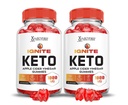 Justified Laboratories (2 Pack Ignite Keto ACV Gummies Advanced 1000MG Ignite Keto Gummies Formula Apple Cider Vinegar Formated with Pomegranate Beet Juice Powder B12 Vegan Non GMO 120 Gummys