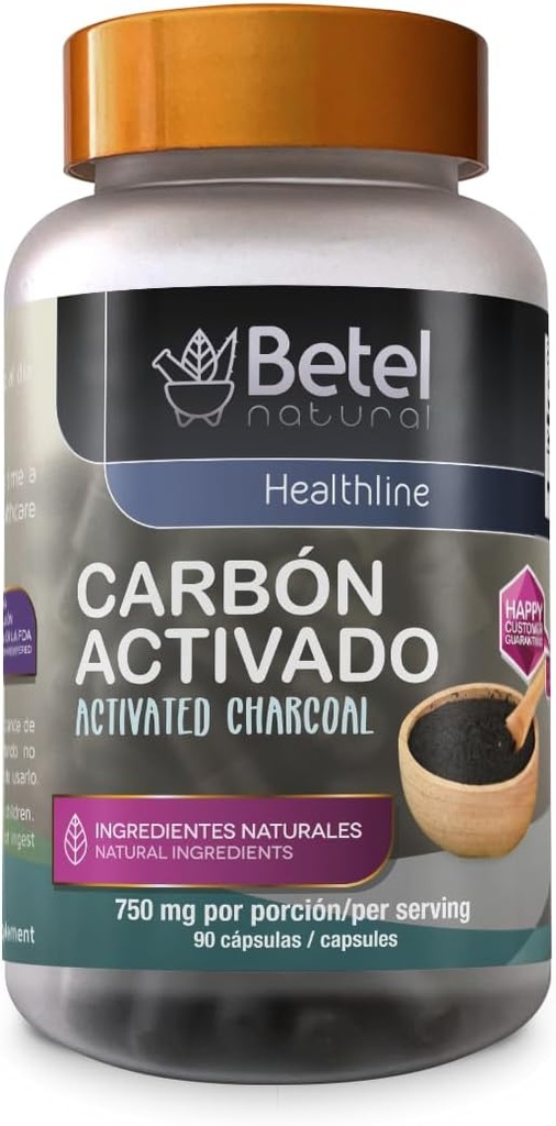 Betel Natural Carbon Activado Capsulas - Ενεργός άνθρακας 90 κάψουλες