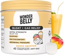 Wonderbelly Bloat + Gas Relief, Extra Strength Chewable Tables, with 125 mg Simethicone, No Talc or Dye, Mango Smoothie, 42 Count