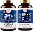 WINDSOR BOTANICALS HMB με βιταμίνη D3 και το ασβέστιο και το αρσενικό πακέτο υποστήριξης γονιμότητας