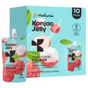 Hethstia Konjac Jelly, Lychhee Konjac Jelly 10 Pouchs με κολλαγόνο Πεπτίδες, χαμηλή θερμίδα πόσιμο Litchi Jello, Βιταμίνη C Light Snacks, Χωρίς ζάχαρη, Κέτο, Χωρίς γλουτένη, Υγιεινά δώρα τροφίμων