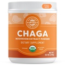 Vimergy USDA Organic Wild Chaga Mushroom Extract Powder, 166 Σερβιέτες – Ιδανικό για Τσάγκα Τσάι, Καφέ, Smoothies – Καρδιαγγειακή Υποστήριξη - Kosher, Vegan, Χωρίς Γλουτένη, Παλαιό - Καθαρό Τσάγκα, Χωρίς Φίλτρα (250g)