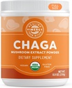 Vimergy USDA Organic Wild Chaga Mushroom Extract Powder, 166 Σερβιέτες – Ιδανικό για Τσάγκα Τσάι, Καφέ, Smoothies – Καρδιαγγειακή Υποστήριξη - Kosher, Vegan, Χωρίς Γλουτένη, Παλαιό - Καθαρό Τσάγκα, Χωρίς Φίλτρα (250g)
