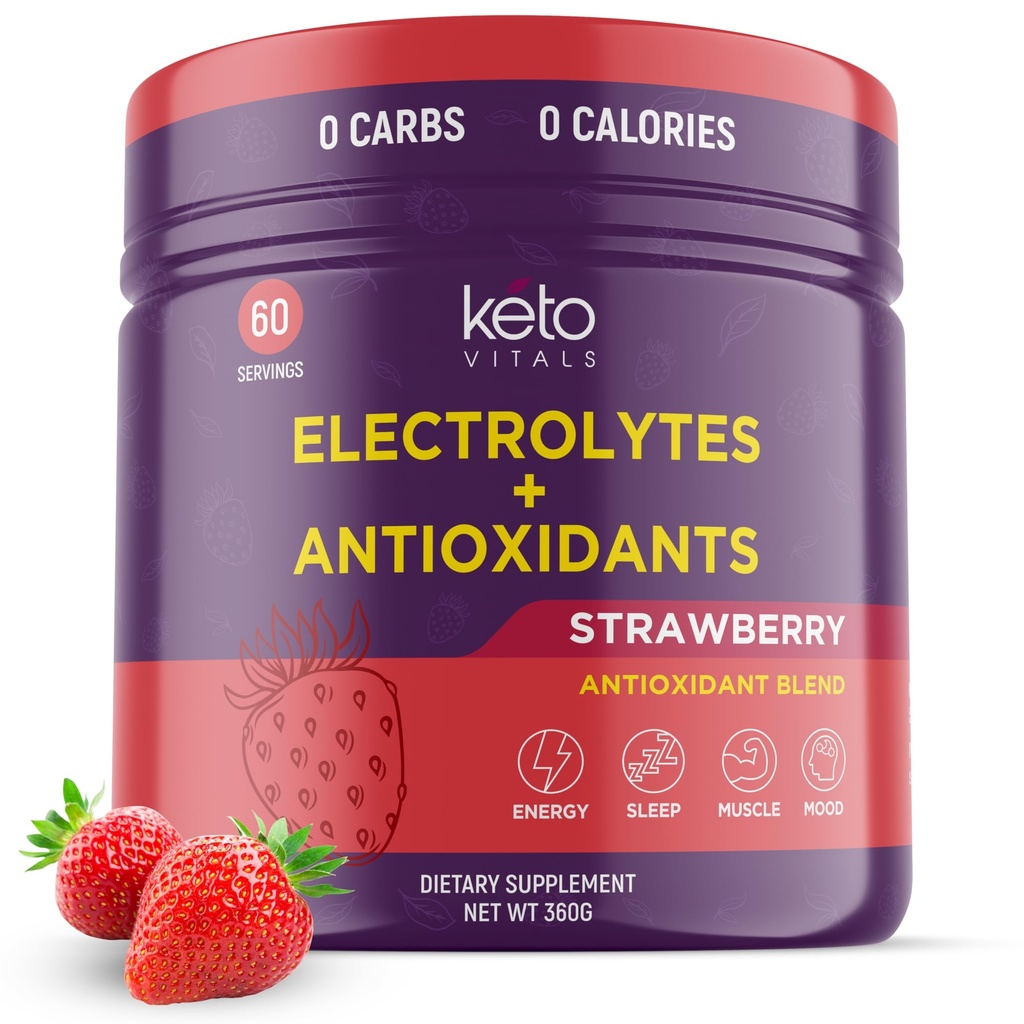 Keto Vitals Antioxidant Electrolytes Powder - Ηλεκτρολύτες με Κάλιο, Μαγνήσιο, Νάτριο, Ασβέστιο 