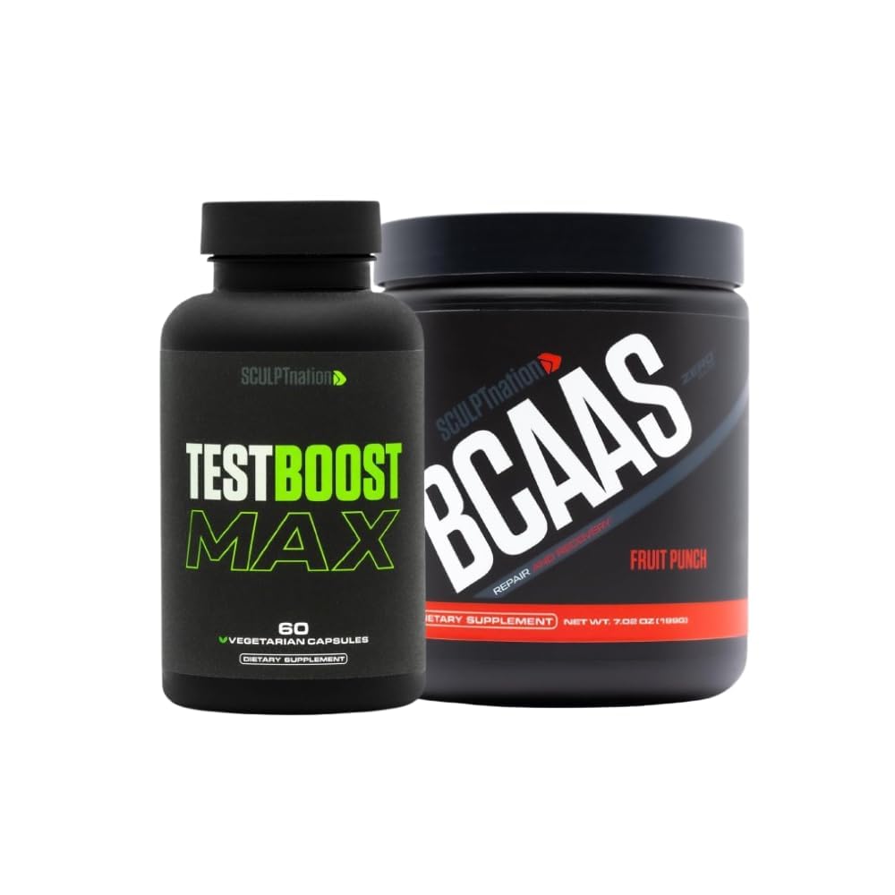 Sculpt Nation by V Shred Test Boost Max και BCAA Fruit Punch Powder Bundle