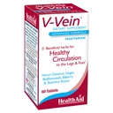HealthAid V-Vein, Ωφέλιμα θρεπτικά συστατικά για υγιή κυκλοφορία για τα πόδια και τα πόδια, 60ct, Μια φορά την ημέρα, Περιέχει Ginkgo, Σπόροι σταφυλιού, βιταμίνη C και Bilberry, Vegan