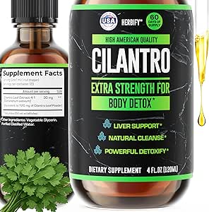 HERBIFY Cilantro Βάμμα - φυτικό Cilantro συμπλήρωμα για Detox - πλούσια πηγή αντιοξειδωτικών - Υποστηρίζει την καρδιά και τον καθαρισμό του σώματος - Made in USA - Cilantro Extract 4 Fl Oz