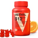 Vitamin B12 D3 Vegan Gummies - 90 Count I 1000 MCG Methyl B12 & 5000 IU Vitamin D Gummy Chewable Συμπληρώματα για Ενήλικες & Παιδιά - Ανοσοποιητική Υγεία & Καθημερινή Ενίσχυση - Μη ΓΤΟ, Πορτοκαλί