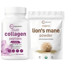 Micro Συστατικά Multi Collagen Complex & Lions Mane Mushroom συμπλήρωμα σκόνης 2 πακέτο 