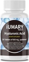 Hyaluronic Acid Supplements, 850mg High Bioavailable Dietary Hyaluronic Acid - Advanced Joint Support with Hydrolyzed Collagen, Turmeric, Glu-cosamine, MSM, Vitamin C – 30 Tablets（Pack of 1）