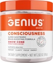 The Genius Brand Genius Consciousness - All-in-One Brain Health Supplement for Clarity - Υποστηρίζει τη Συγκέντρωση, Δημιουργική Σκέψη, Ενέργεια & Μνήμη - Powered by Nootropics - 15 Servings - Snow Cone