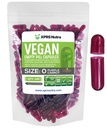 XPRS Nutra Size 0 Κενές κάψουλες - 100 Count Empty Vegan Κάψουλες - Χορτοφαγικά χάπια - DIY Καψάκιο Γέμισμα - Veggie χάπια για το Do-It-Yourself συμπληρώματα (Purple Carrot)