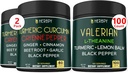 Bundle 7in1 Turmeric Curcumin & 5in1 Valerian Root Supplement - Υποστήριξη Digestion, Heart Health, Immune and Relaxation