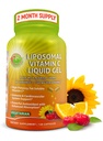 Liposomal Vitamin C Liquid Gel Κάψουλες - 1100mg - Φτιαγμένα με Βιολογικά Κεράσια Acerola, Υψηλής Ικανότητας Συμπλήρωμα Υποστήριξης Βιταμίνης C Liposomal Immune με Ενισχυμένη Απορρόφηση & Βιοδιαθεσιμότητα - 120