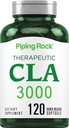Piping Rock CLA Supplements | 3000mg | Conjugated Linoleic Acid | 120 Softgels | Non-GMO, Gluten Free